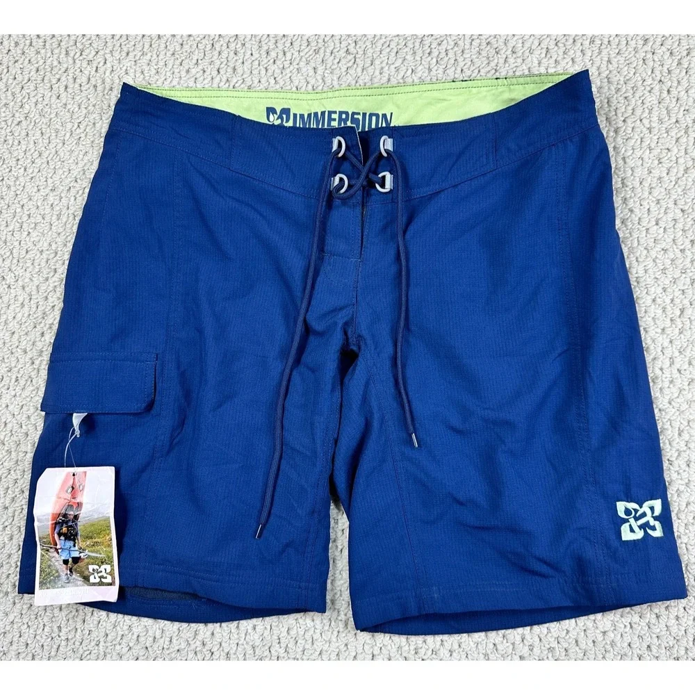 Immersion Research Shorts Womens 14 Navy Fleece Lined Guide Kayak Paddle Board